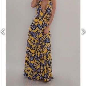 Yellow Floral Maxi Dress
